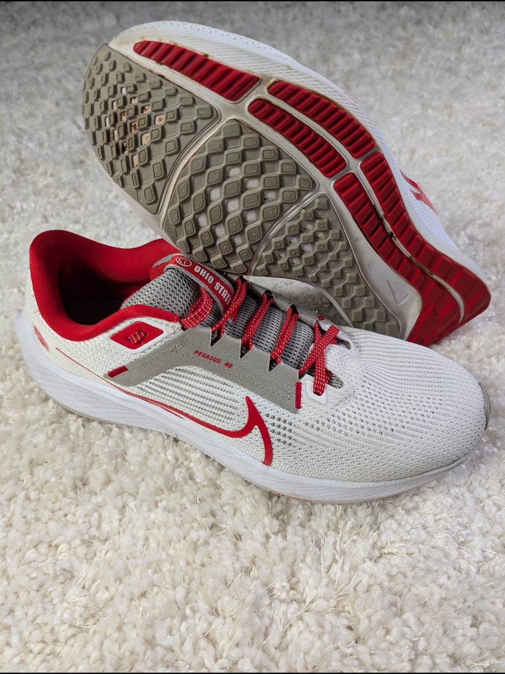 Nike Pegasus 40 Mens Ohio State Running Shoes